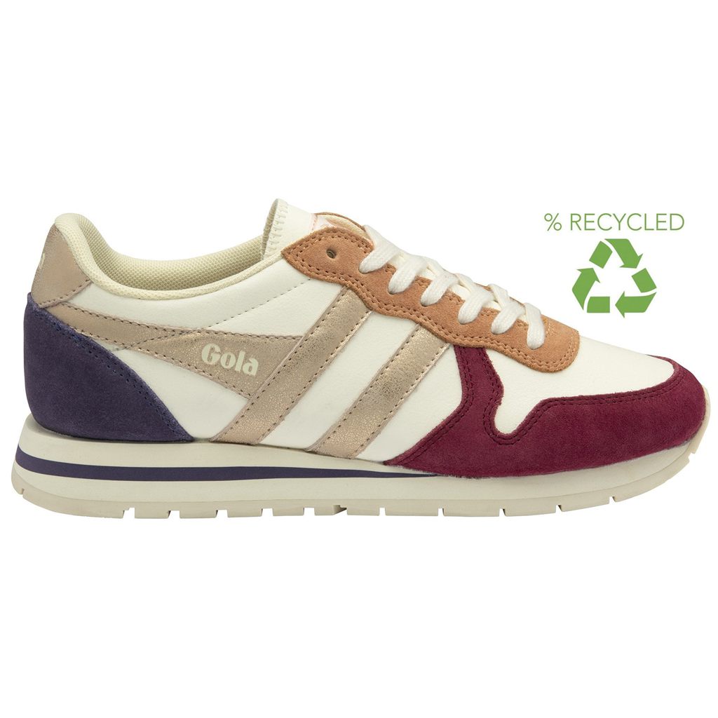 Gola Classics Daytona Quadrant Sneakers Hvite Rosa Gull Norge | FUVQDW-904