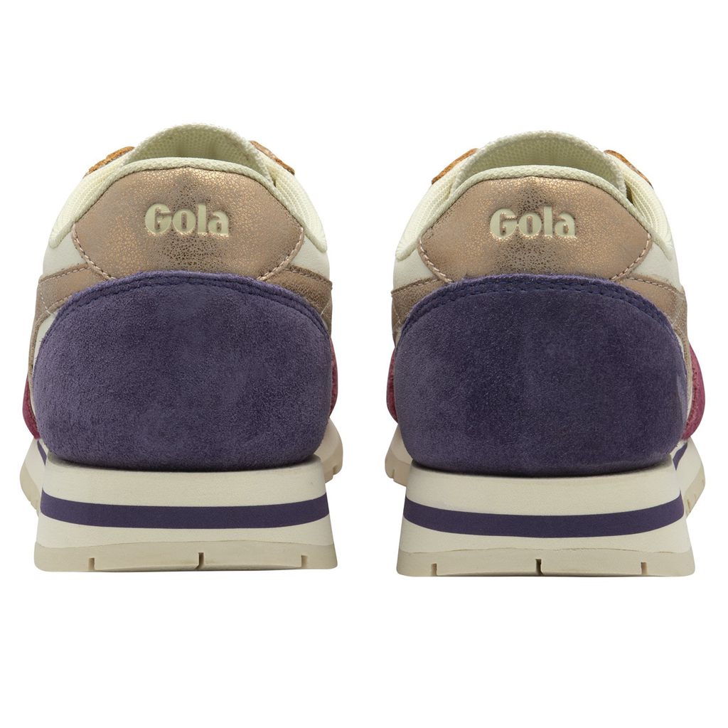 Gola Classics Daytona Quadrant Sneakers Hvite Rosa Gull Norge | FUVQDW-904