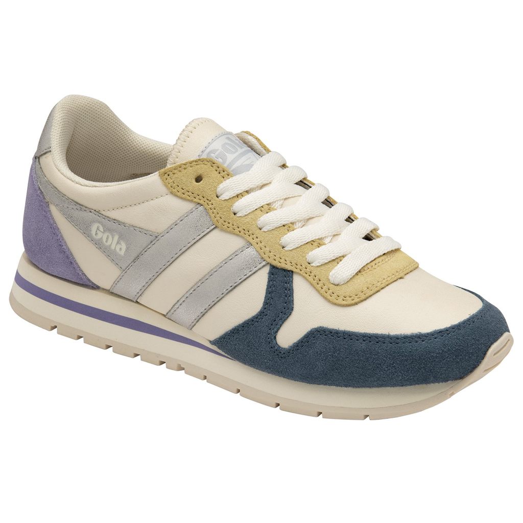 Gola Classics Daytona Quadrant Sneakers Hvite Sølv Lavendel Norge | QFXDOL-984