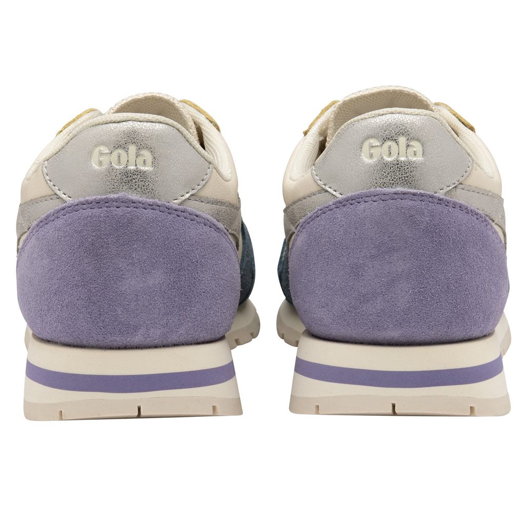 Gola Classics Daytona Quadrant Sneakers Hvite Sølv Lavendel Norge | QFXDOL-984