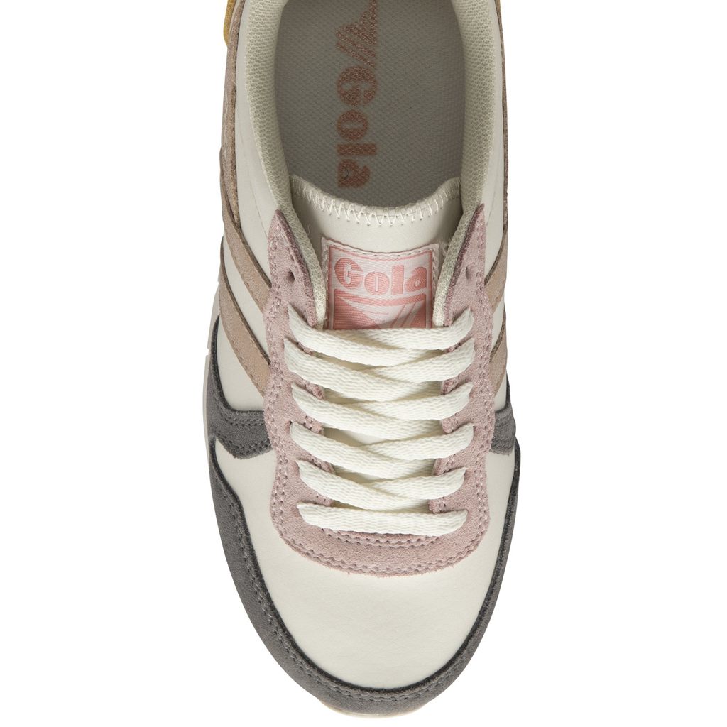 Gola Classics Daytona Quadrant Sneakers Hvite Rosa Gull Norge | PQEFMN-085
