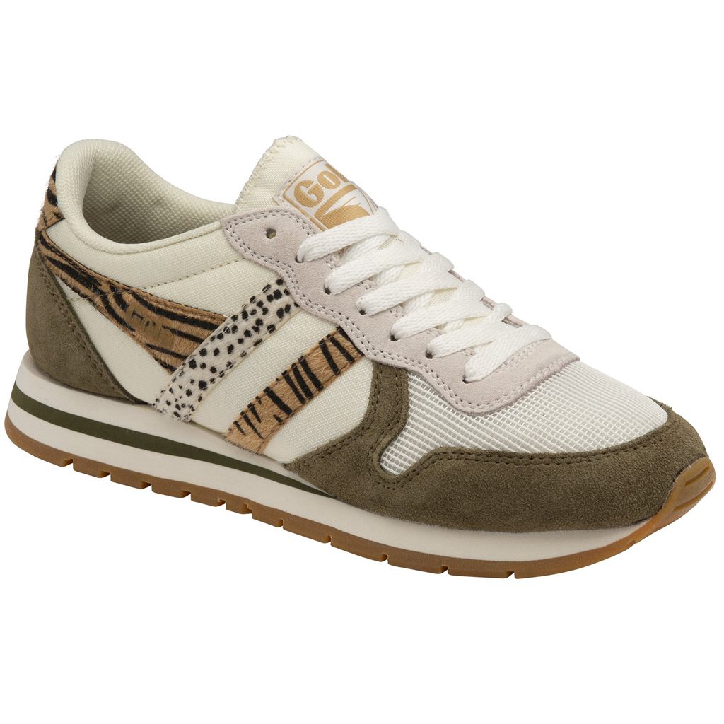 Gola Classics Daytona Safari Sneakers Hvite Khaki Norge | DQBZAN-901