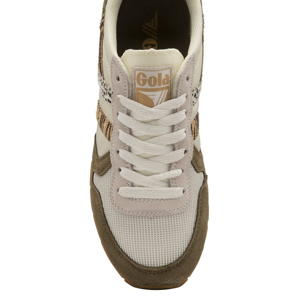 Gola Classics Daytona Safari Sneakers Hvite Khaki Norge | DQBZAN-901
