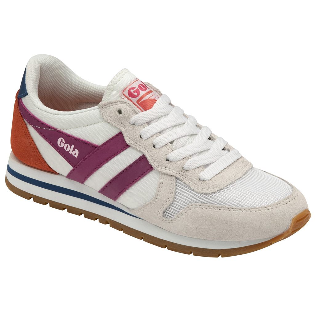 Gola Classics Daytona Sneakers Hvite Fuchsia Blå Norge | RQGBHI-928