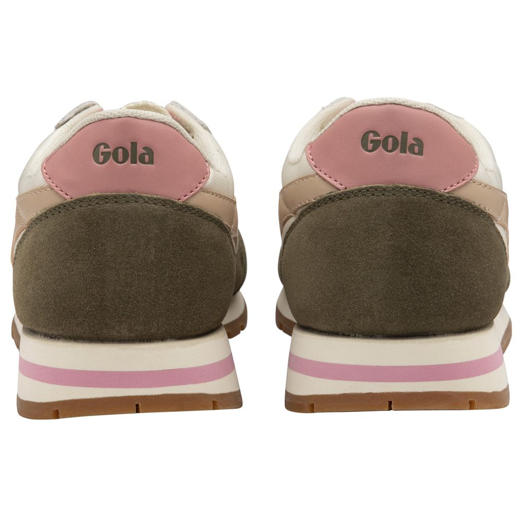 Gola Classics Daytona Sneakers Hvite Khaki Rosa Norge | IGYHCV-316