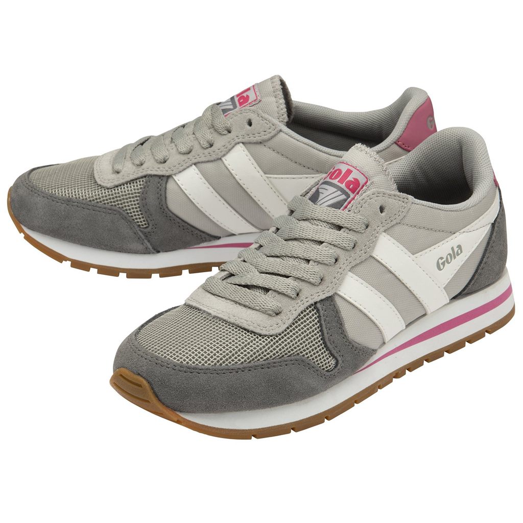 Gola Classics Daytona Sneakers Lyse Grå Hvite Rosa Norge | EHXYQS-783