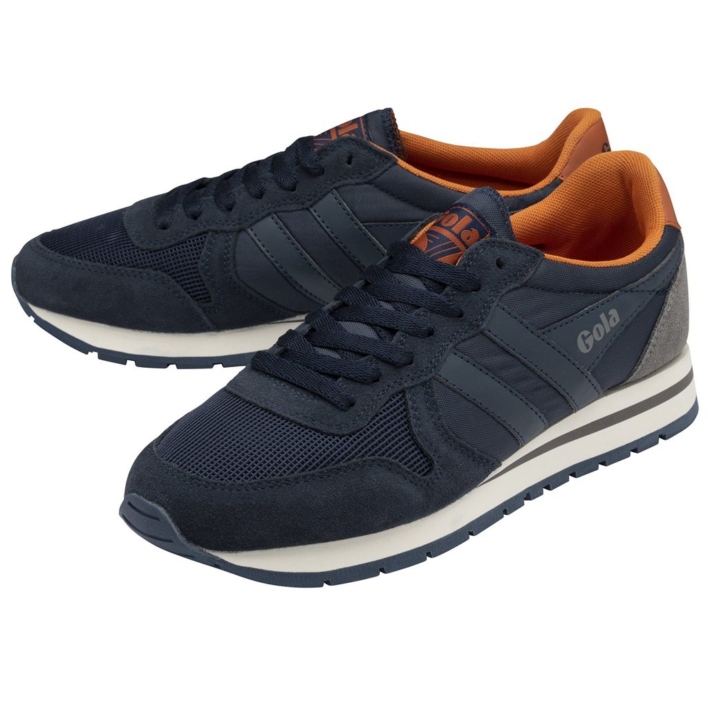 Gola Classics Daytona Sneakers Marineblå Oransje Norge | GQBYEM-834