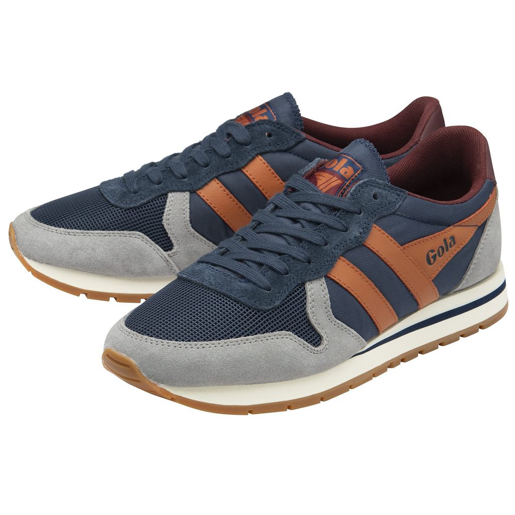 Gola Classics Daytona Sneakers Marineblå Oransje Norge | WBXSQN-961