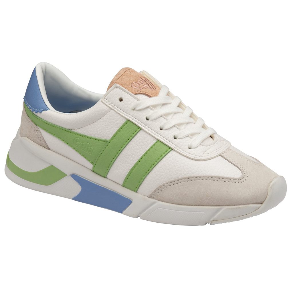 Gola Classics Eclipse California Sneakers Hvite Grønn Blå Norge | CYMRPS-953