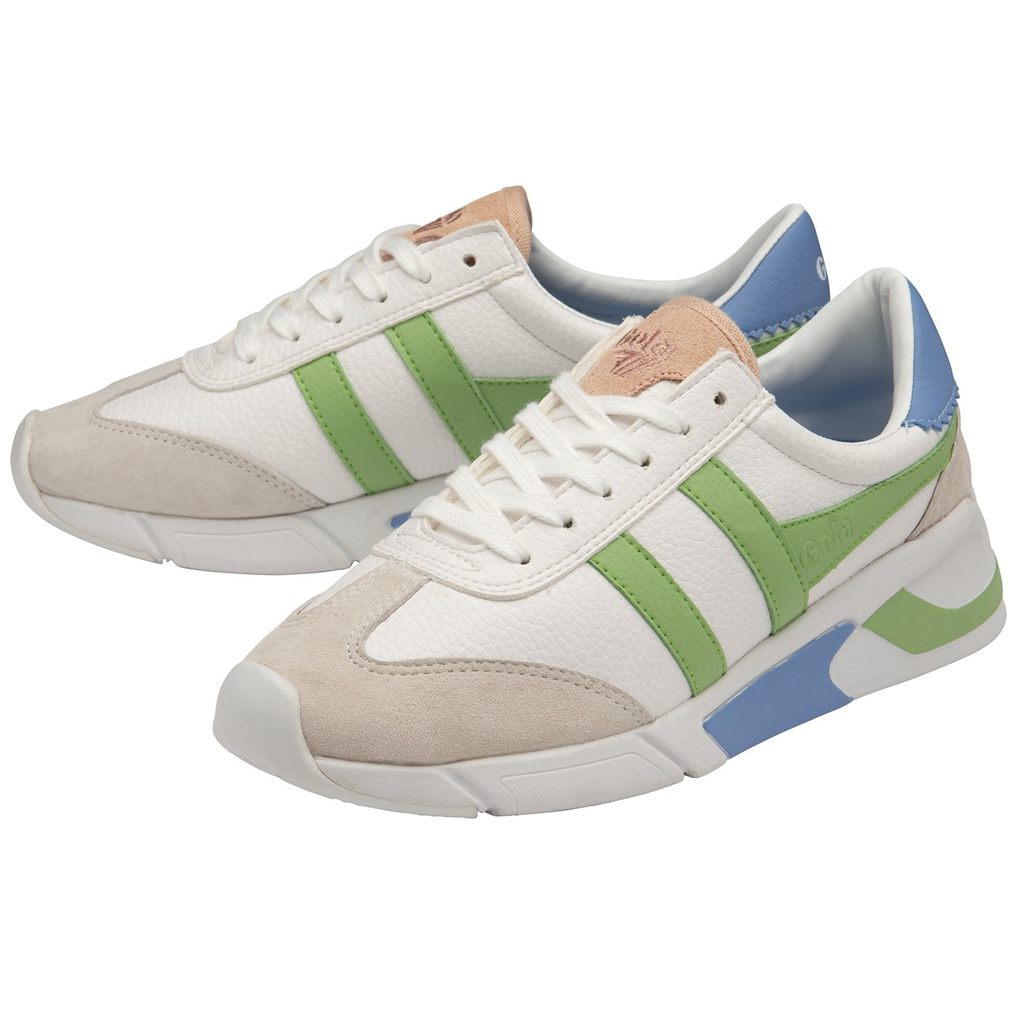 Gola Classics Eclipse California Sneakers Hvite Grønn Blå Norge | CYMRPS-953