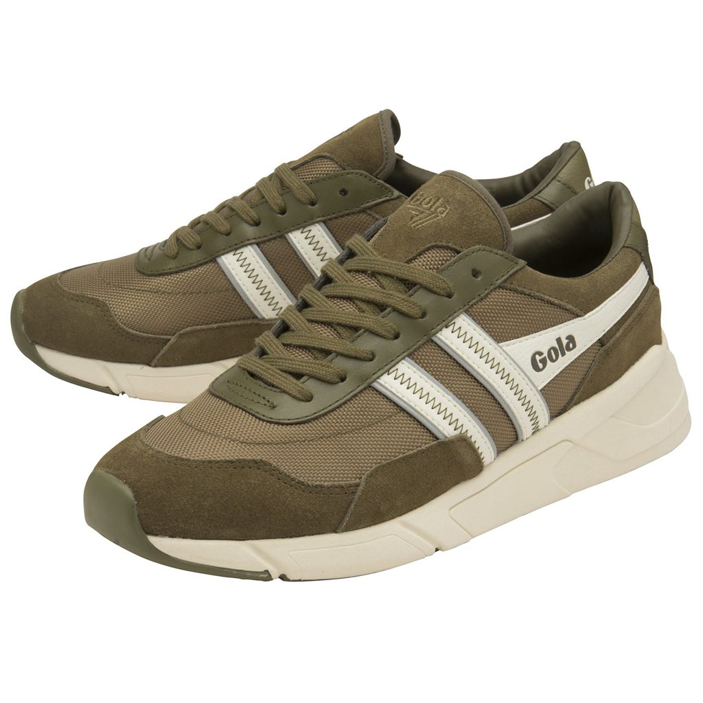 Gola Classics Eclipse Legacy Sneakers Khaki Hvite Norge | XQDJKM-917