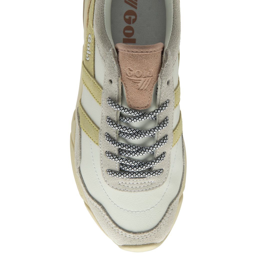 Gola Classics Eclipse Pure Sneakers Hvite Sitron Rosa Norge | AYHVCM-782