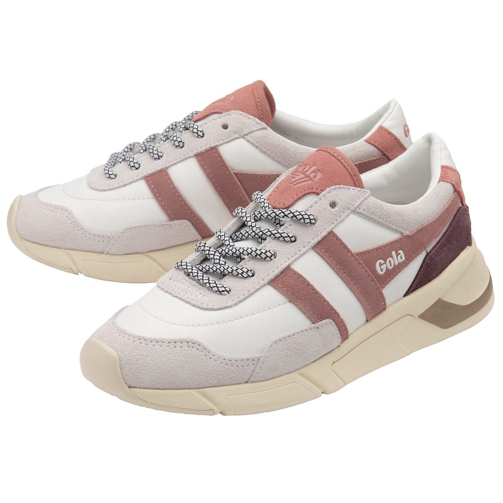 Gola Classics Eclipse Pure Sneakers Hvite Rosa Korall Rosa Norge | KNFXMZ-301