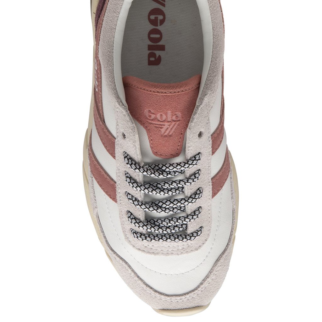 Gola Classics Eclipse Pure Sneakers Hvite Rosa Korall Rosa Norge | KNFXMZ-301