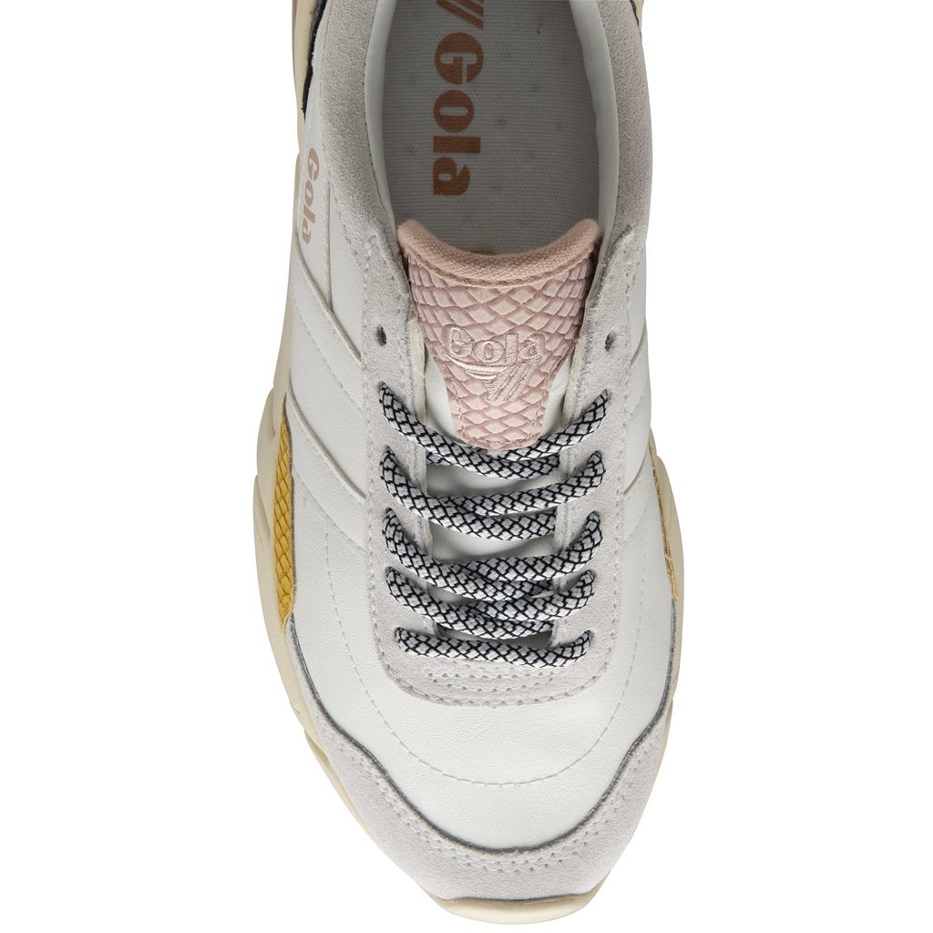 Gola Classics Eclipse Trident Snake Sneakers Hvite Rosa Norge | LKFORJ-385