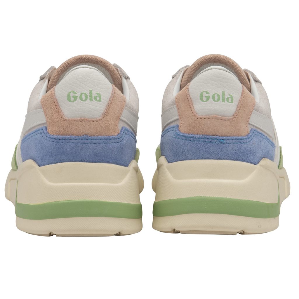 Gola Classics Eclipse Trident Sneakers Hvite Grønn Blå Norge | LPQMBF-130