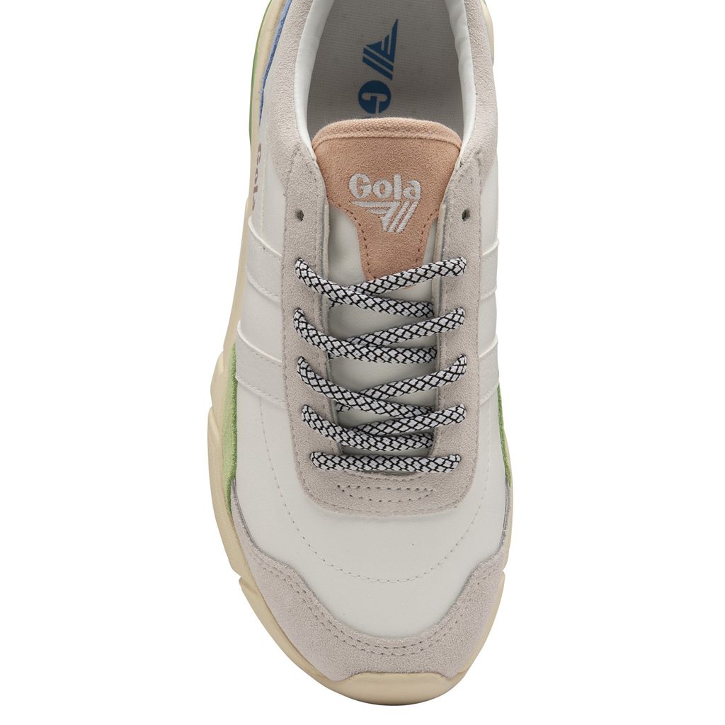 Gola Classics Eclipse Trident Sneakers Hvite Grønn Blå Norge | LPQMBF-130