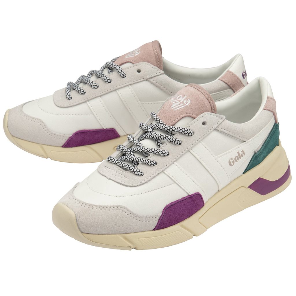 Gola Classics Eclipse Trident Sneakers Hvite Rosa Norge | TDBRNG-196