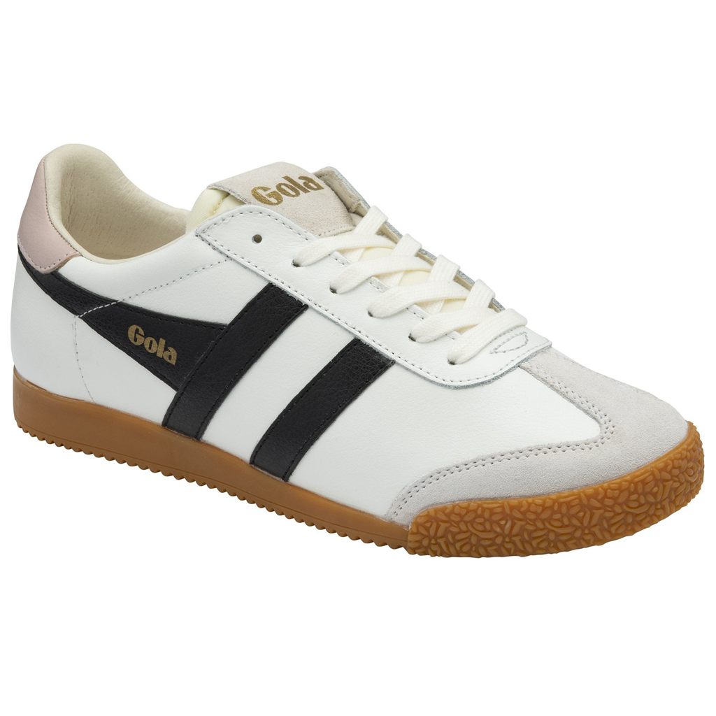 Gola Classics Elan Leather Sneakers Hvite Svarte Rosa Norge | WKJBEG-584