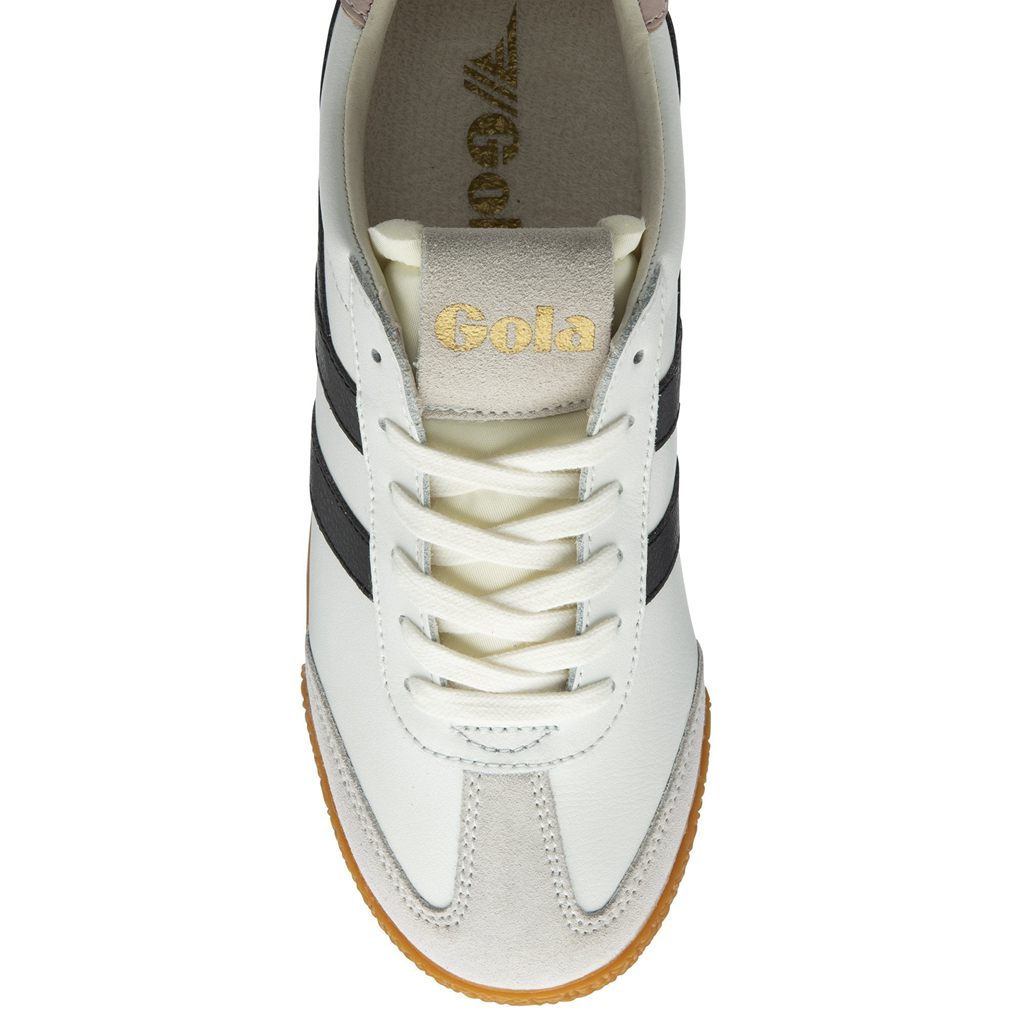 Gola Classics Elan Leather Sneakers Hvite Svarte Rosa Norge | WKJBEG-584