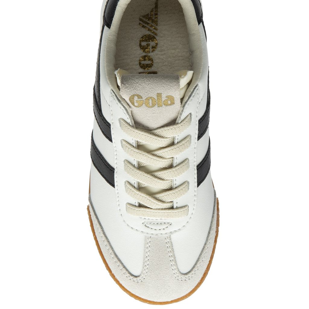 Gola Classics Elan Leather Sneakers Hvite Svarte Norge | KBUOYN-051