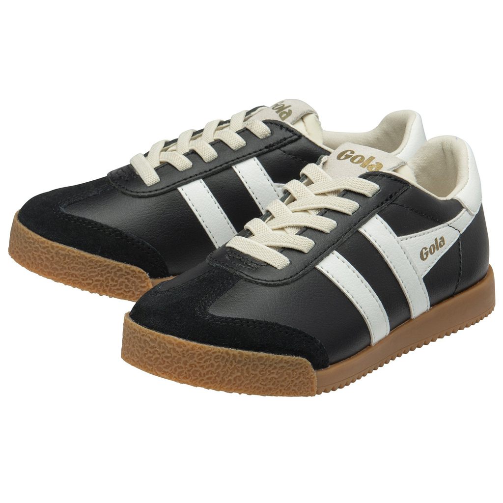 Gola Classics Elan Leather Sneakers Svarte Hvite Norge | ZIHKOS-681