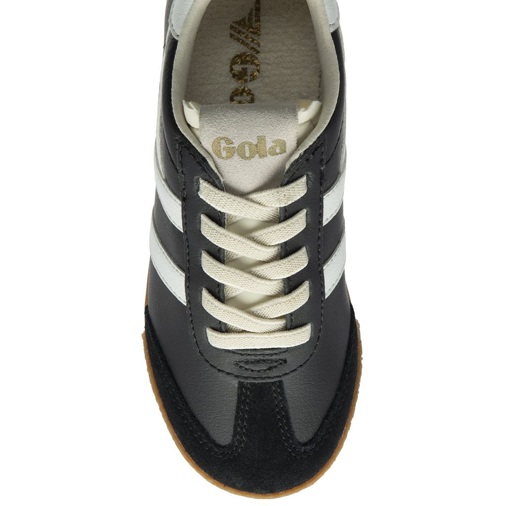 Gola Classics Elan Leather Sneakers Svarte Hvite Norge | ZIHKOS-681
