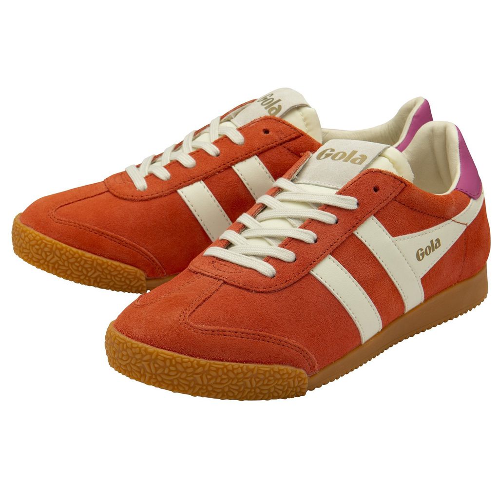 Gola Classics Elan Sneakers Korall Hvite Fuchsia Norge | VQBORS-290
