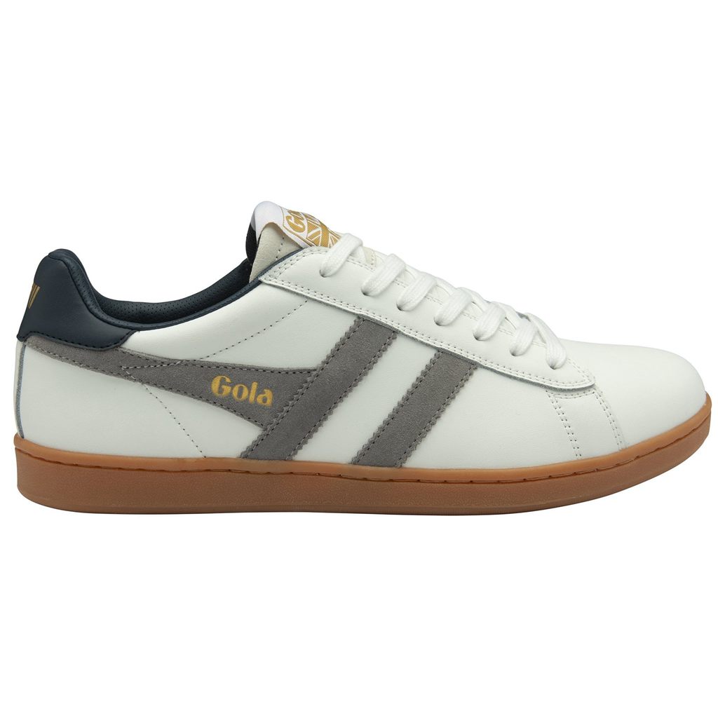 Gola Classics Equipe II Leather Sneakers Hvite Marineblå Norge | PMTNRH-306