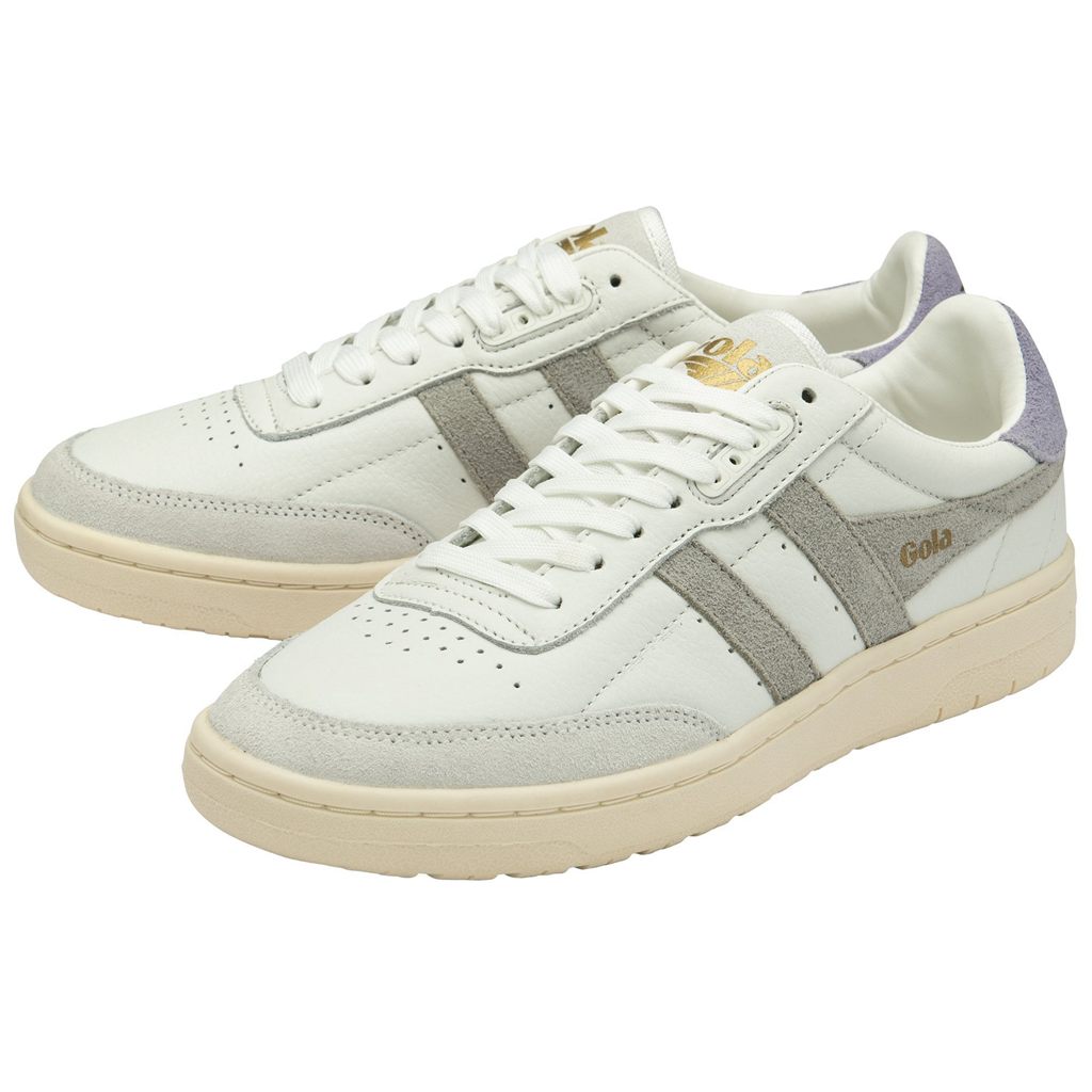 Gola Classics Falcon Sneakers Hvite Lyse Grå Lavendel Norge | ZCETGF-496