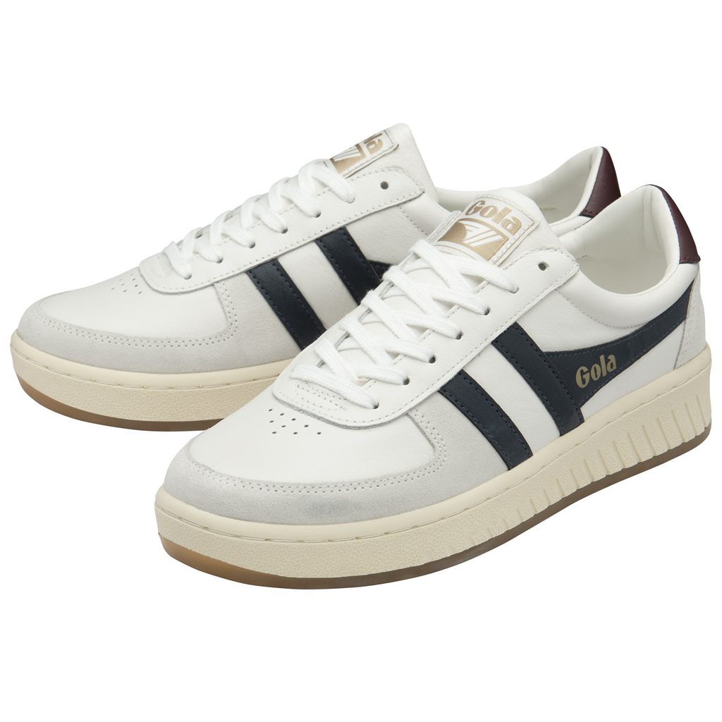 Gola Classics Grandslam Classic Sneakers Hvite Marineblå Burgunder Norge | NEHOKJ-278