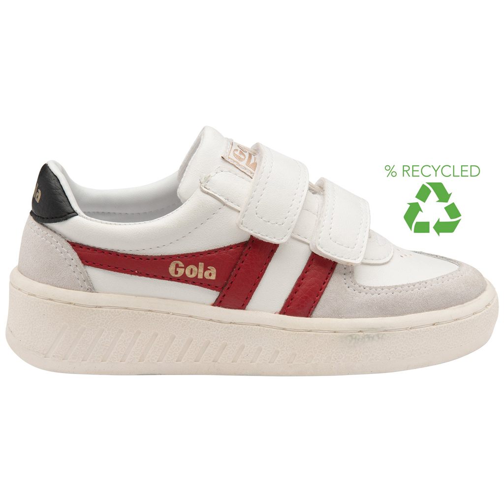 Gola Classics Grandslam Classic Strap Sneakers Hvite Dyp Rød Svarte Norge | VCBWKR-802
