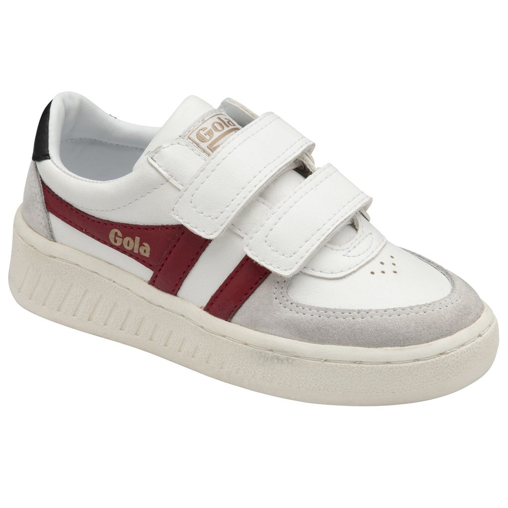 Gola Classics Grandslam Classic Strap Sneakers Hvite Dyp Rød Svarte Norge | VCBWKR-802