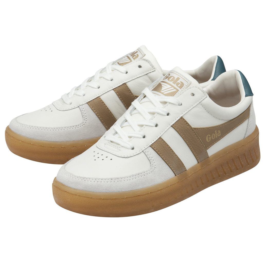 Gola Classics Grandslam Elite Sneakers Hvite Lyse Påfugl Norge | OBVZNF-301