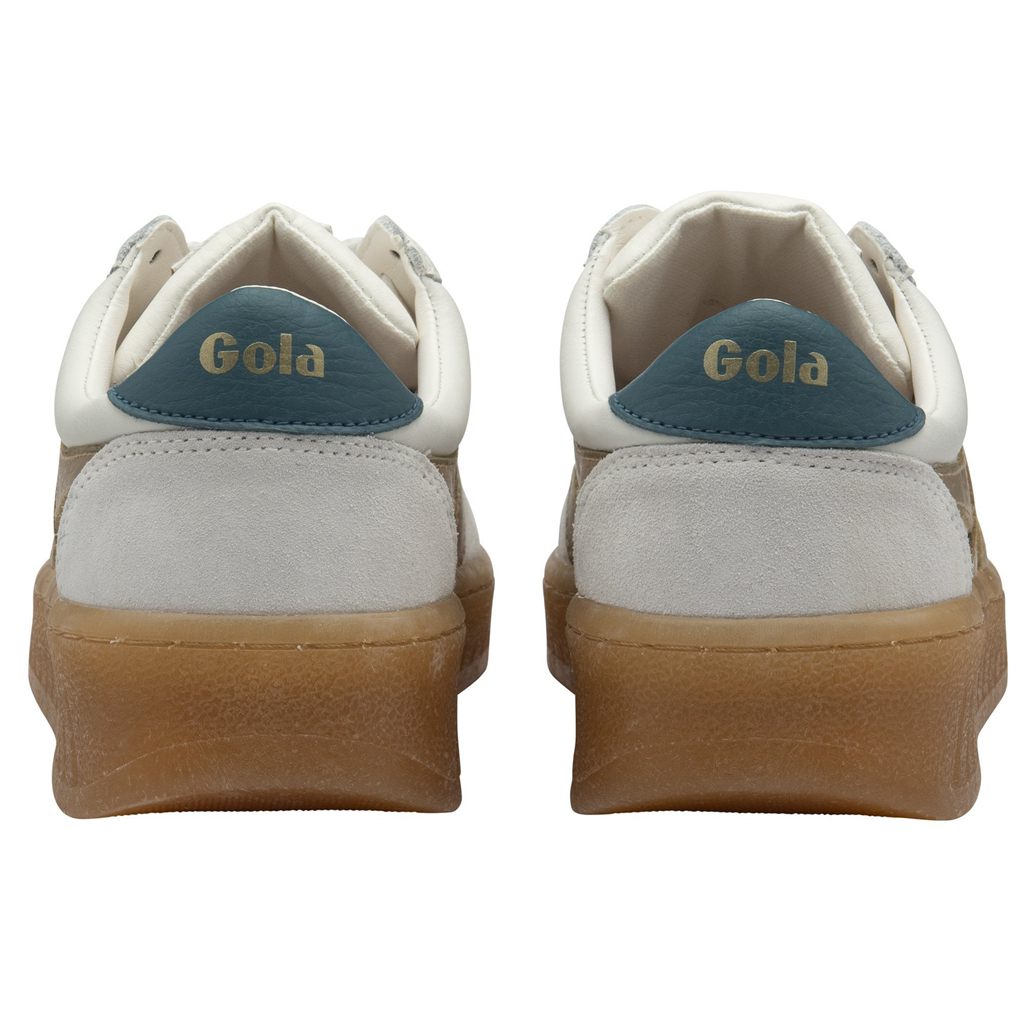 Gola Classics Grandslam Elite Sneakers Hvite Lyse Påfugl Norge | OBVZNF-301