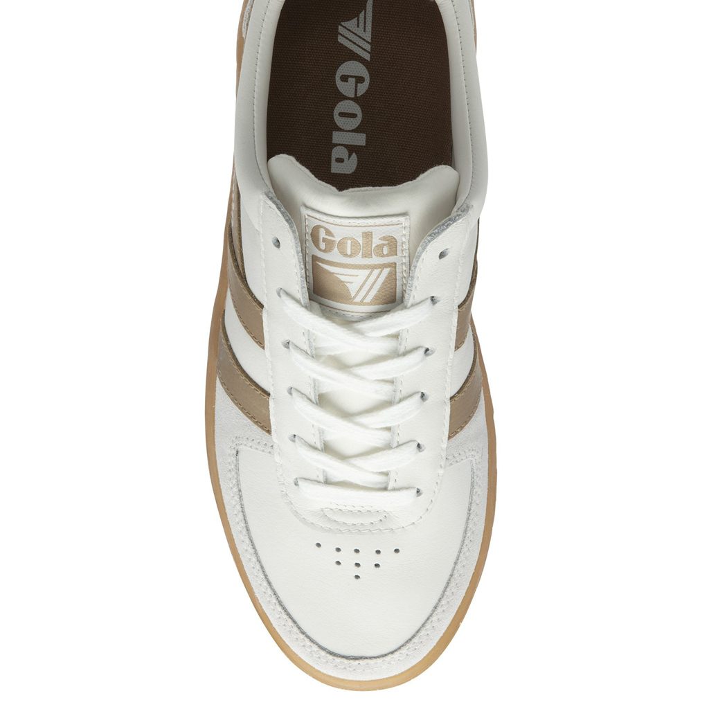 Gola Classics Grandslam Elite Sneakers Hvite Lyse Påfugl Norge | OBVZNF-301