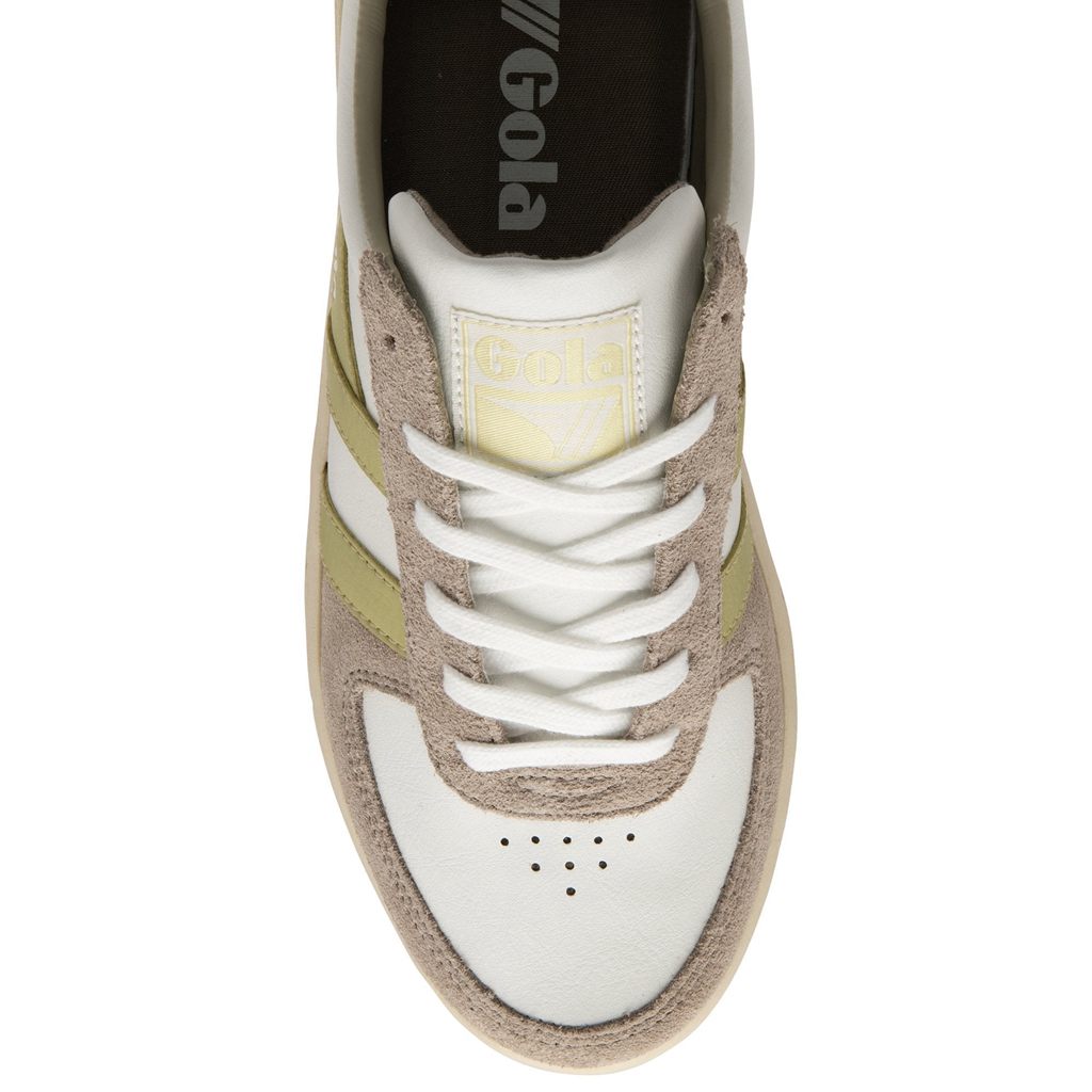 Gola Classics Grandslam Pure Sneakers Hvite Grå Sitron Norge | DTOELA-157