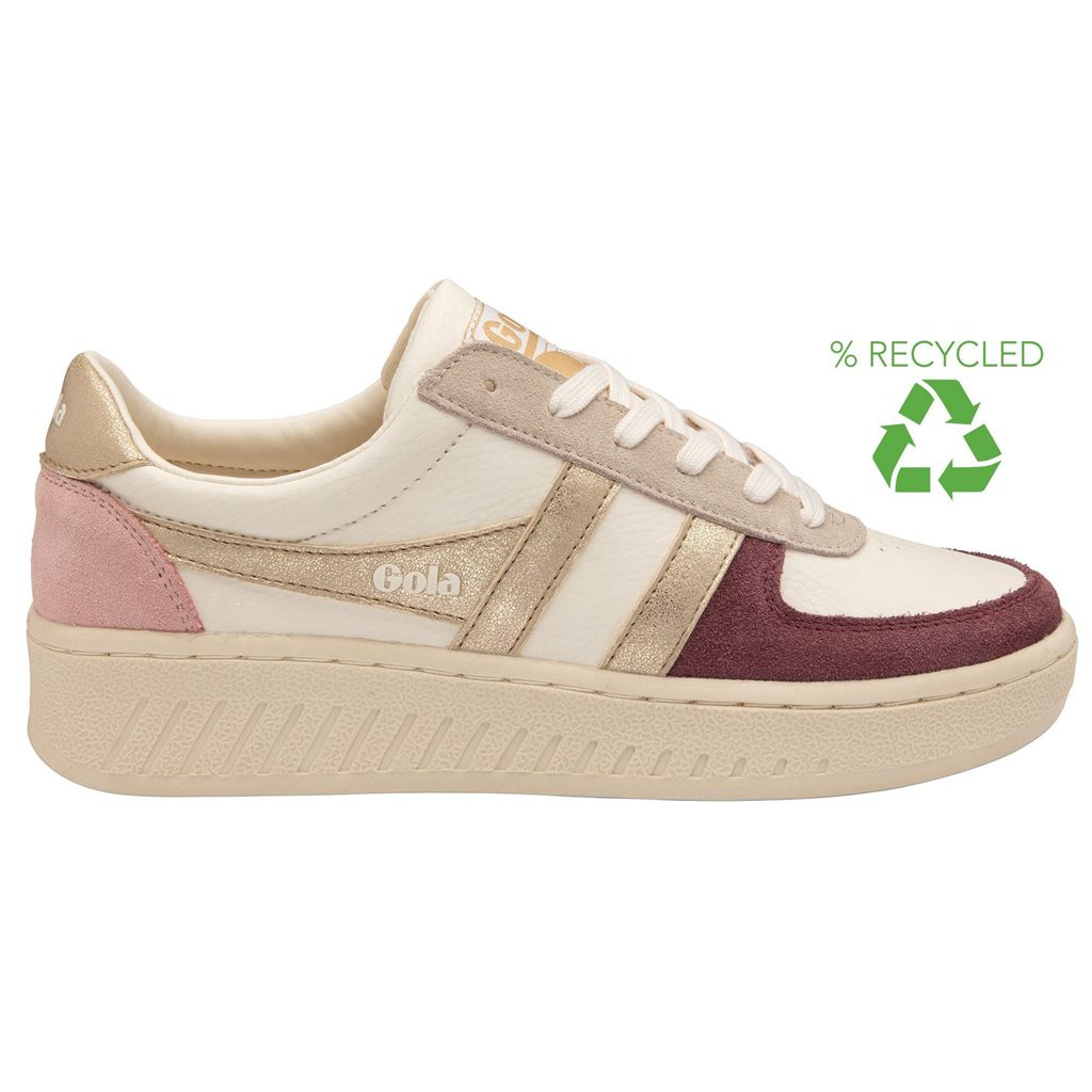 Gola Classics Grandslam Quadrant Sneakers Hvite Gull Rosa Norge | IRWEGA-614