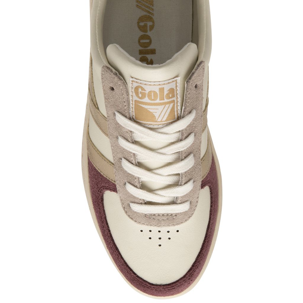 Gola Classics Grandslam Quadrant Sneakers Hvite Gull Rosa Norge | IRWEGA-614