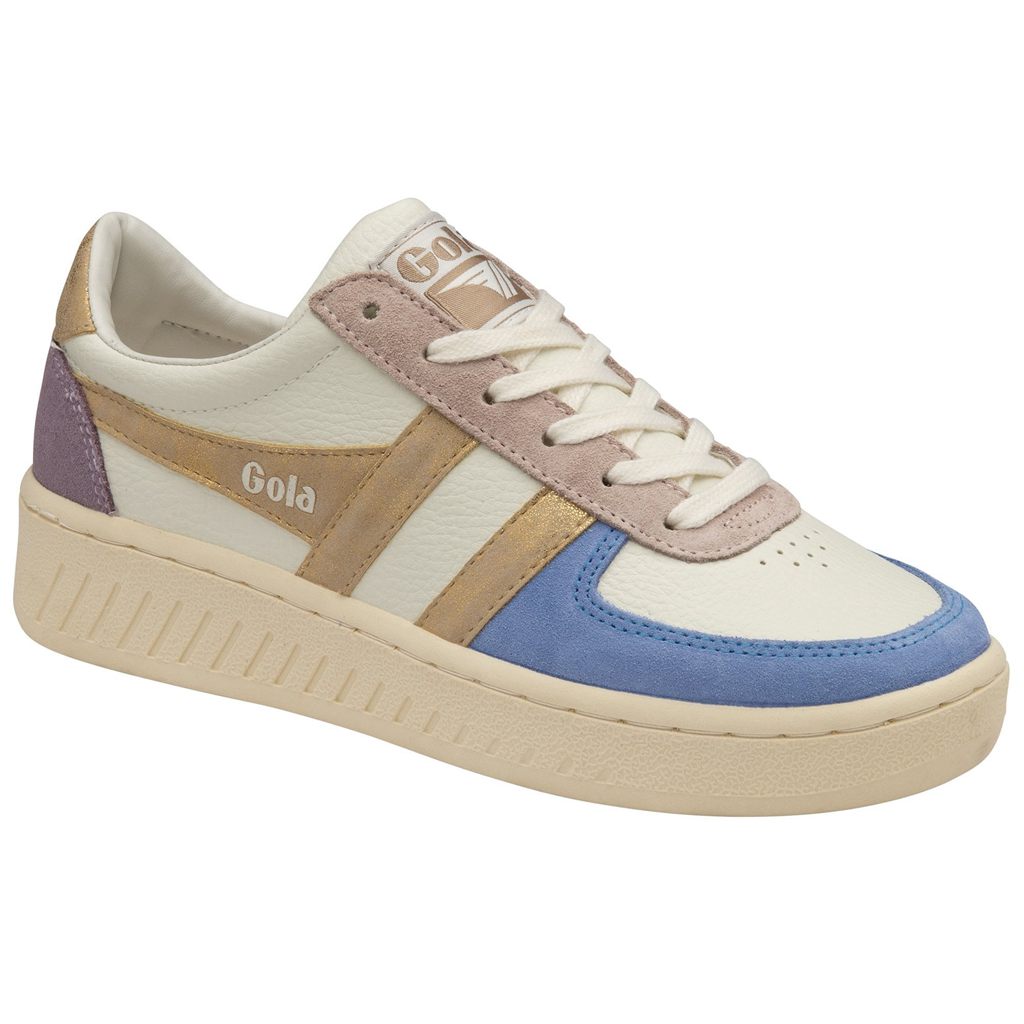 Gola Classics Grandslam Quadrant Sneakers Hvite Blå Gull Norge | LYKBFX-769
