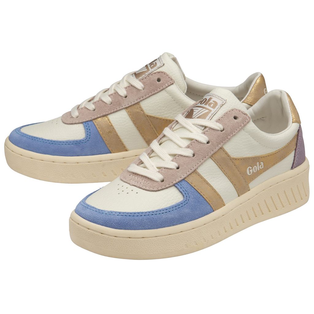 Gola Classics Grandslam Quadrant Sneakers Hvite Blå Gull Norge | LYKBFX-769