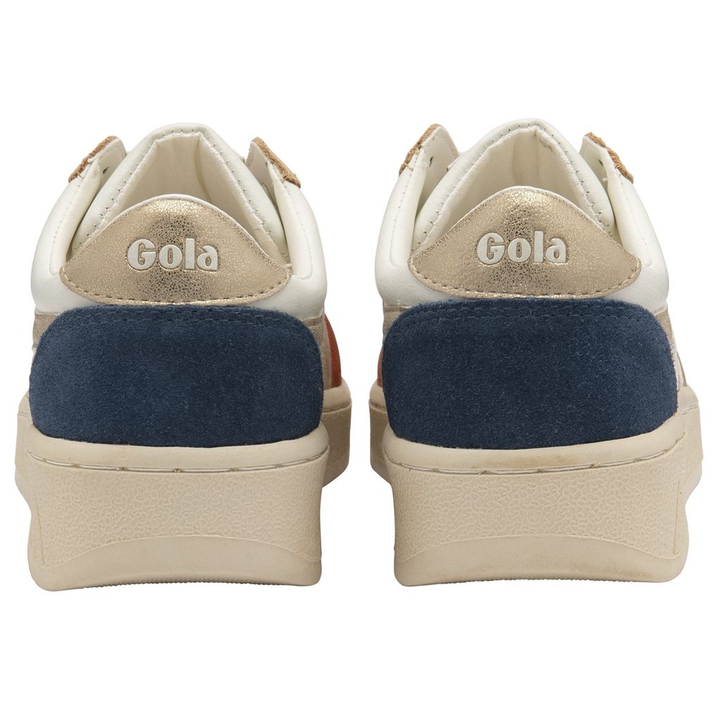 Gola Classics Grandslam Quadrant Sneakers Hvite Oransje Gull Norge | GAPHTW-698
