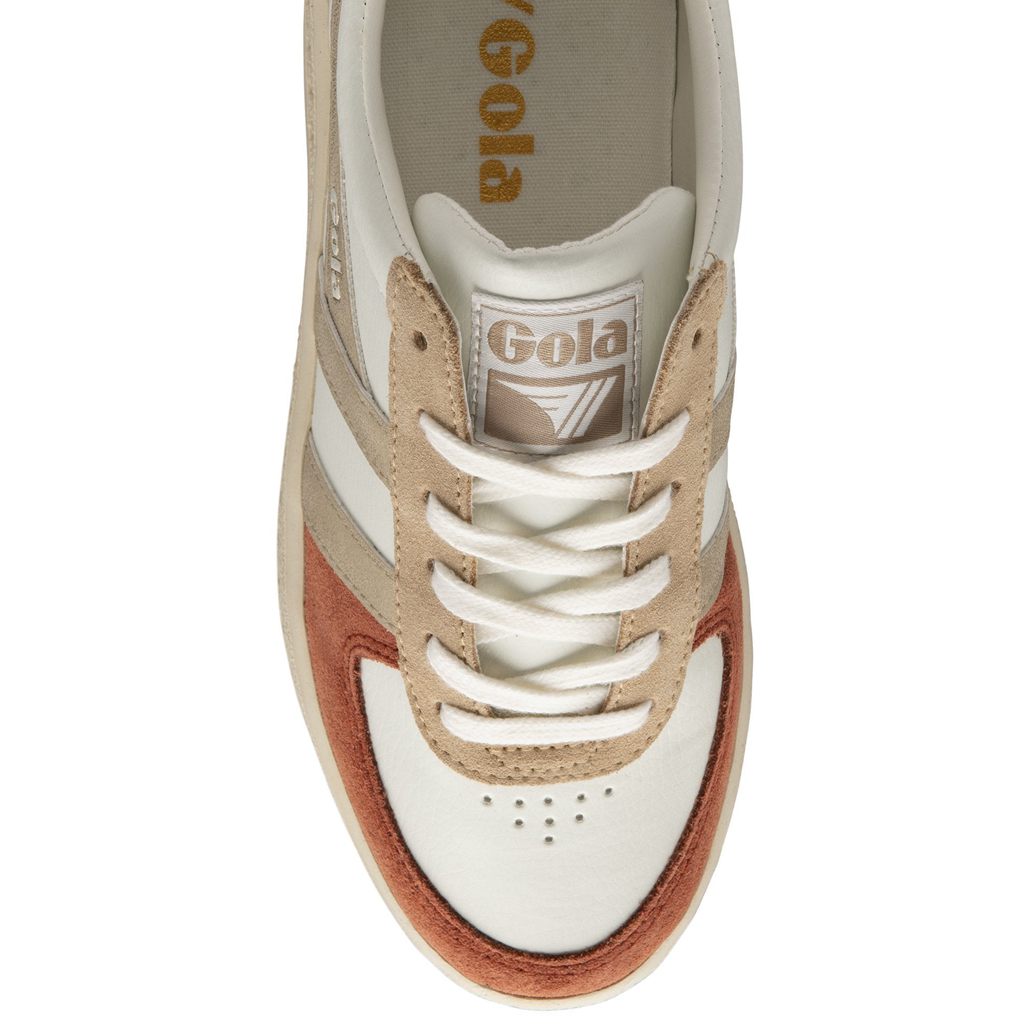 Gola Classics Grandslam Quadrant Sneakers Hvite Oransje Gull Norge | GAPHTW-698