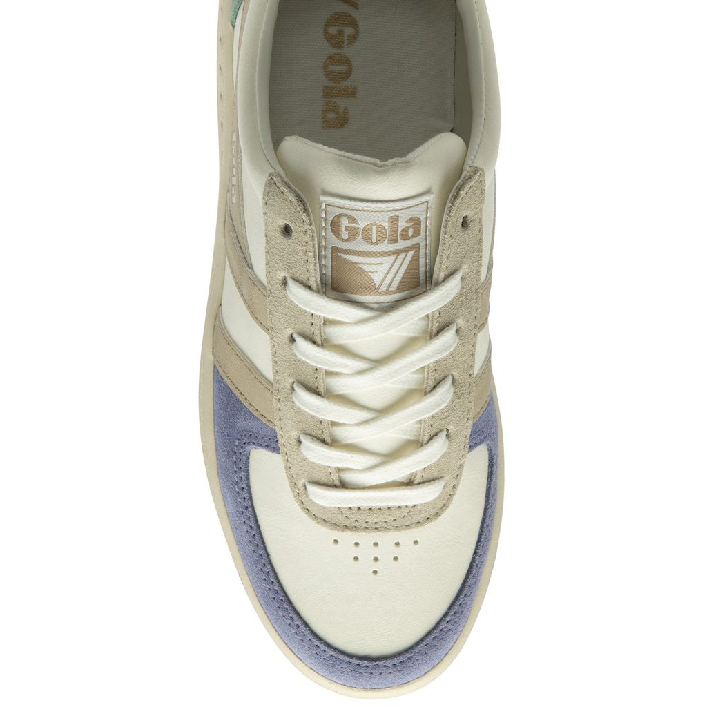 Gola Classics Grandslam Quadrant Sneakers Hvite Lavendel Gull Grønn Norge | YBIUZL-739