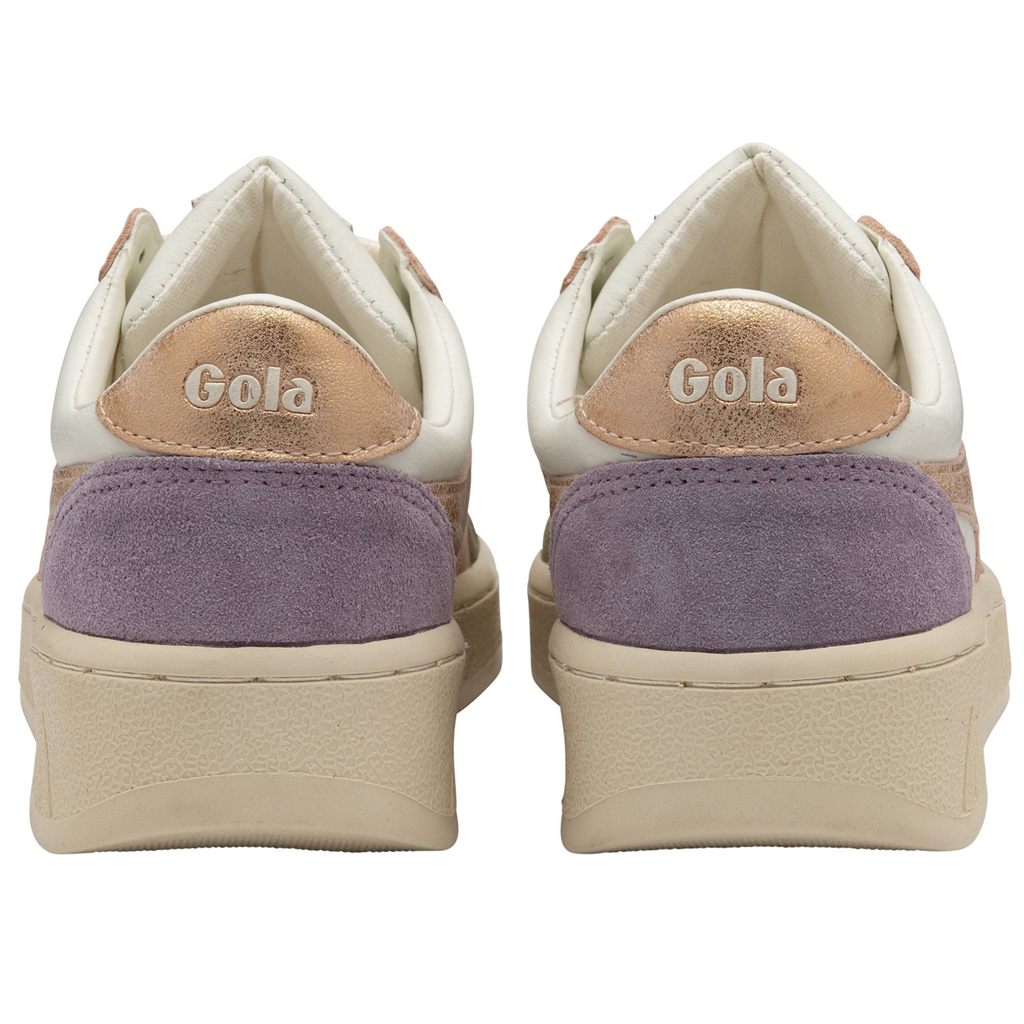 Gola Classics Grandslam Quadrant Sneakers Hvite Khaki Rosa Gull Norge | XYBKQI-307