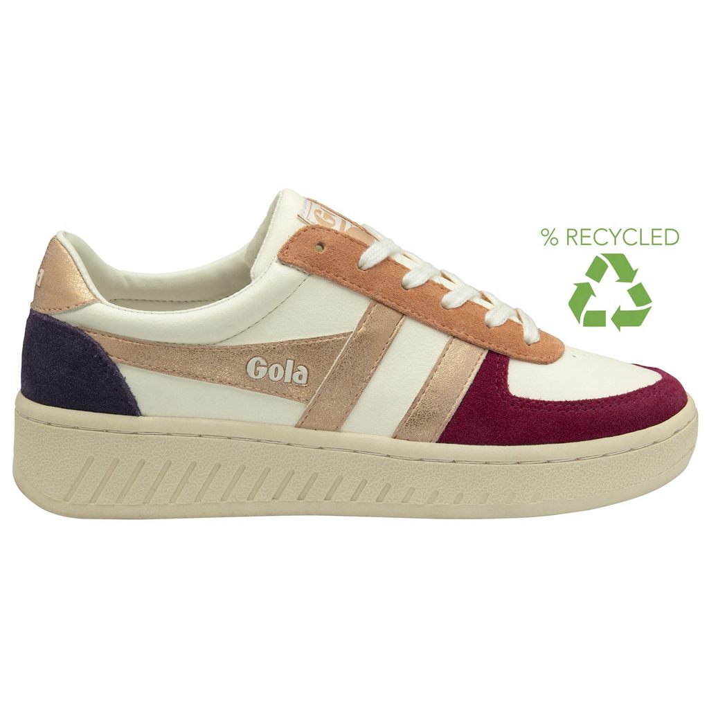 Gola Classics Grandslam Quadrant Sneakers Hvite Rosa Gull Norge | YWOUTR-107