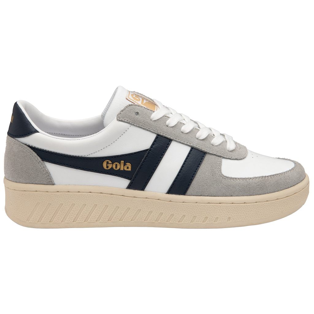 Gola Classics Grandslam Quadrant Sneakers Hvite Lyse Grå Marineblå Norge | UJAHZV-106