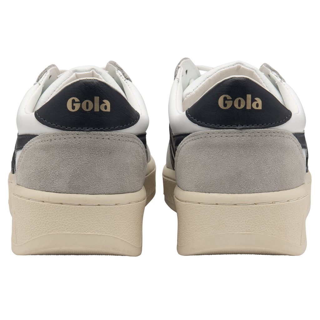 Gola Classics Grandslam Quadrant Sneakers Hvite Lyse Grå Marineblå Norge | UJAHZV-106