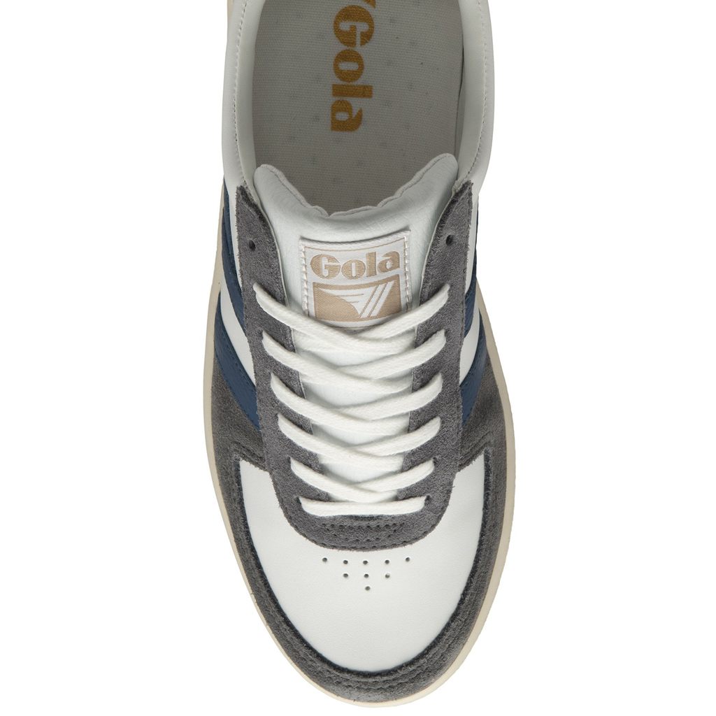 Gola Classics Grandslam Quadrant Sneakers Hvite Blå Norge | DAOQXJ-637