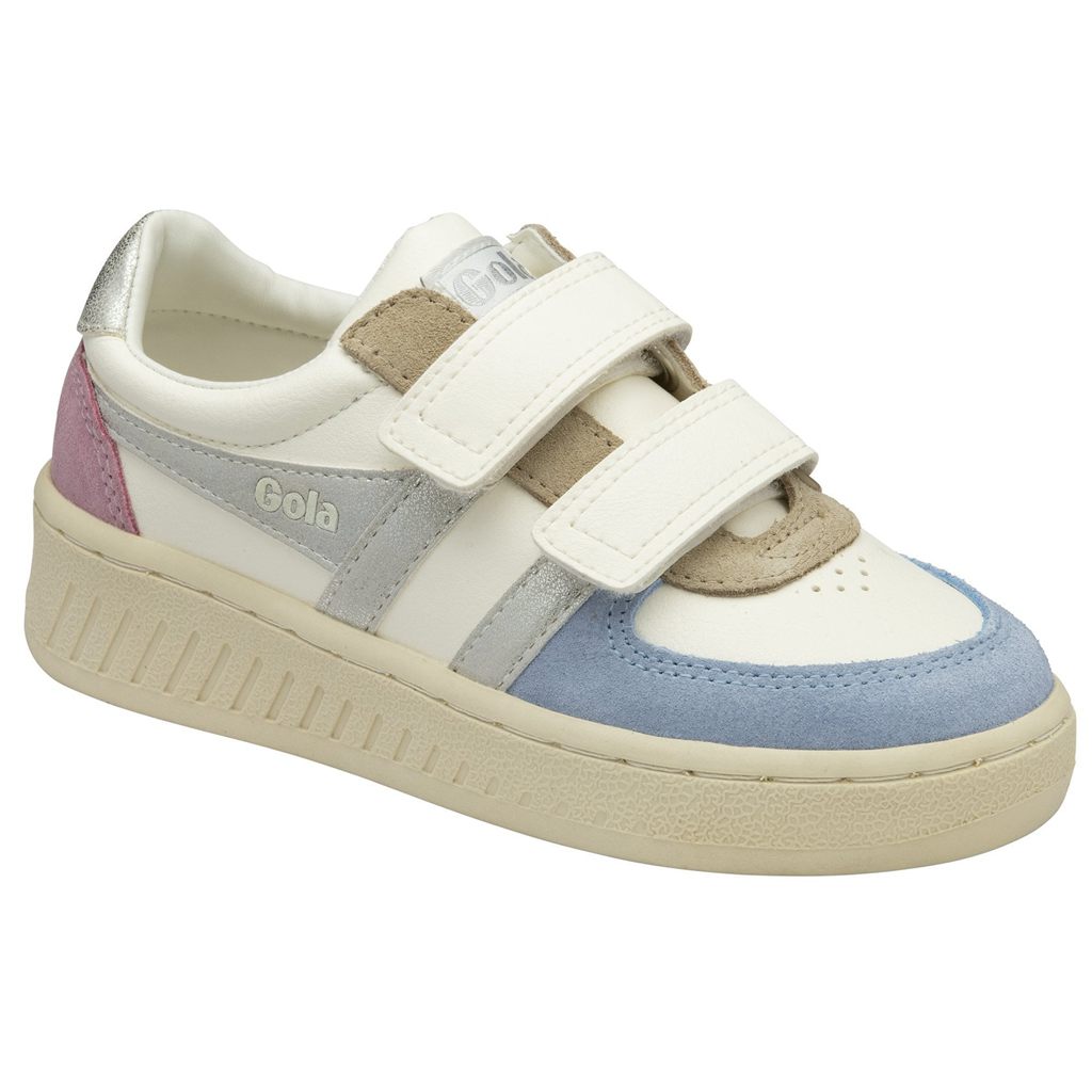 Gola Classics Grandslam Quadrant Strap Sneakers Hvite Sølv Norge | HCQDOL-619